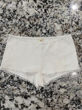 ALT Swim Romy Short - White Blue Embroidered Small Mrs. K